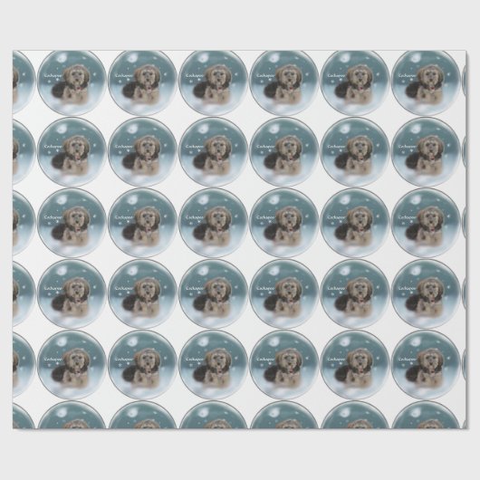 Papier Cadeau Noël Cockapoo (Plat)