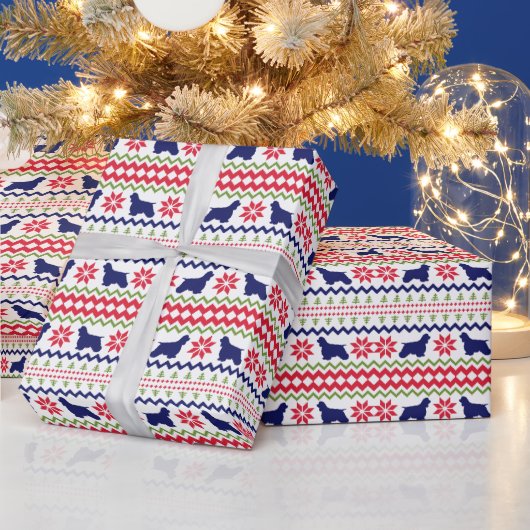 Papier Cadeau Noël Cocker Spaniel de style nordique (Vacances)