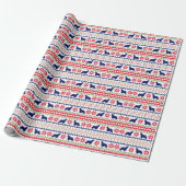 Papier Cadeau Noël Cocker Spaniel de style nordique (Déroulé)