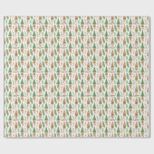 Papier Cadeau Noël Coeur Gnome Motif avec Sucres de canne (Plat)