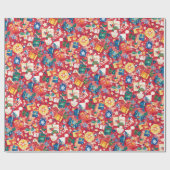 Papier Cadeau Noël coloré (Plat)