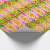 Papier Cadeau Noël coloré étrange motif (Coin)