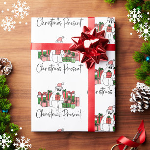 Papier Cadeau Noël Coloré Mignon Drôle