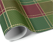 Papier Cadeau Noël coloré Plaid (Coin rond)