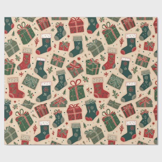 Papier Cadeau Noël cosy (Plat)