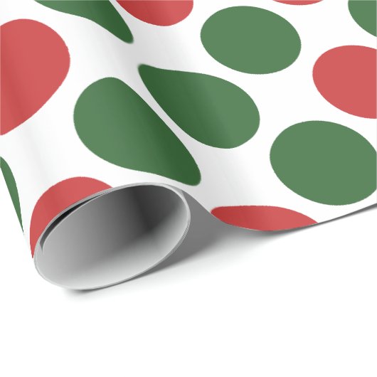 Papier Cadeau Noel Couleurs Polka Dot (Coin rond)