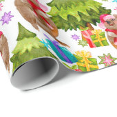 Papier Cadeau Noël Cute Quokka (Coin rond)