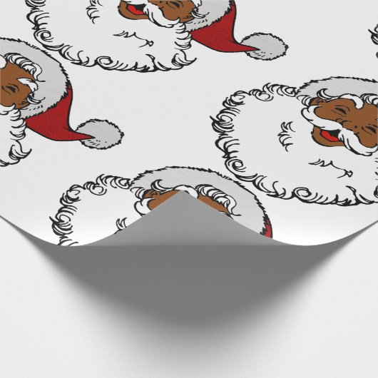 Papier Cadeau noël d'afrique noire santa claus (Coin)