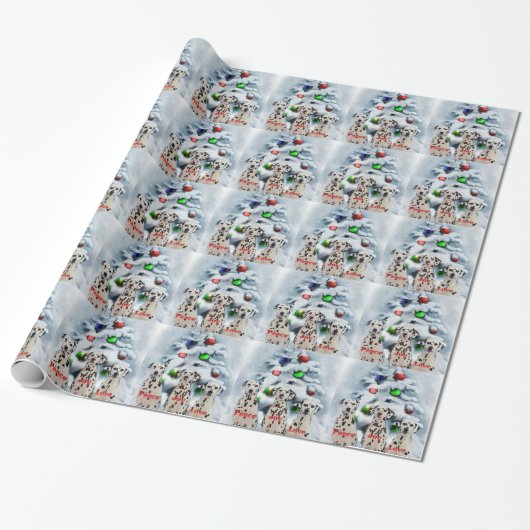 Papier Cadeau Noël dalmate (Déroulé)