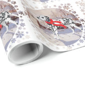 Papier Cadeau Noël dalmate (Coin rond)