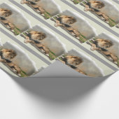 Papier Cadeau Noël d'amants de lion (Coin)