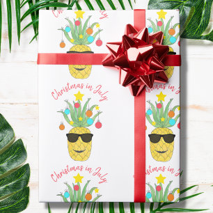 Papier Cadeau Noël D'Ananas En Juillet