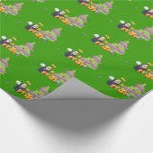 Papier Cadeau Noël d'ange de pingouin (Coin)