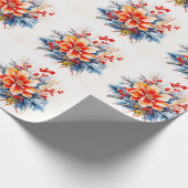 Papier Cadeau Noël dans le sud Floral Magnolia (Coin)