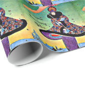 Papier Cadeau Noël d'art déco (Coin rond)