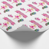 Papier Cadeau Noël de bas et de cadeau de danseur classique (Coin)