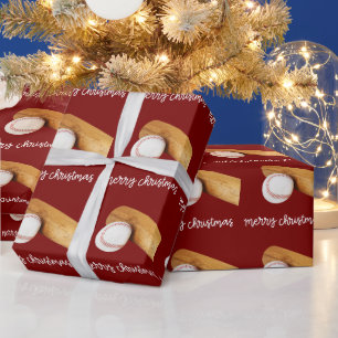 Papier Cadeau Noël de baseball