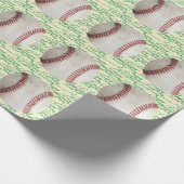 Papier Cadeau Noël de baseball (Coin)
