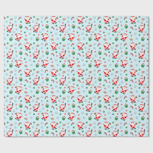 Papier Cadeau Noël de baseball (Plat)