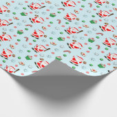 Papier Cadeau Noël de baseball (Coin)