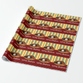 Papier Cadeau Noël de baseball (Déroulé)