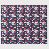 Papier Cadeau Noël de baseball avec balle sur arrière - plan ble