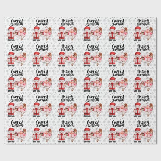 Papier Cadeau Noël de baseball avec le papier enveloppant du Pèr (Plat)