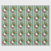 Papier Cadeau Noël de baseball du Grand Chelem (Plat)