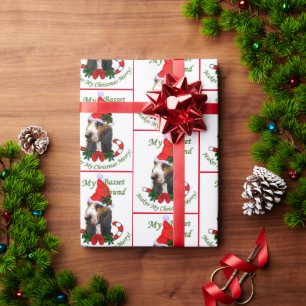 Papier Cadeau Noël de Basset Hound