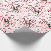 Papier Cadeau Noël de Basset Hound Ho Ho Ho (Coin)
