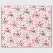 Papier Cadeau Noël de Basset Hound Ho Ho Ho (Plat)