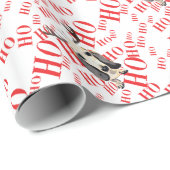 Papier Cadeau Noël de Basset Hound Ho Ho Ho (Coin rond)