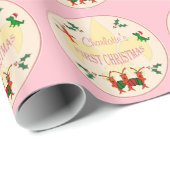 Papier Cadeau Noël de bébé de Cajun premier (Coin rond)