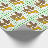 Papier Cadeau Noël de biscuit de chien (Coin)