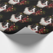 Papier Cadeau Noël de border collie (Coin)