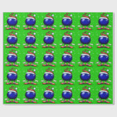 Papier Cadeau Noël de bowling (Plat)