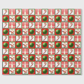 Papier Cadeau Noël de bowling (Plat)