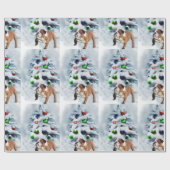 Papier Cadeau Noël de Bulldog anglais (Plat)