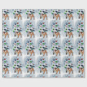 Papier Cadeau Noël de Bulldog anglais (Plat)