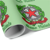 Papier Cadeau Noël de Buon Natale Italie (Coin rond)