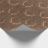 Papier Cadeau Noël de Burlap Reindeer (Coin)