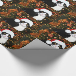 Papier Cadeau Noël de chat de smoking