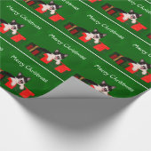 Papier Cadeau Noël de chat de smoking (Coin)