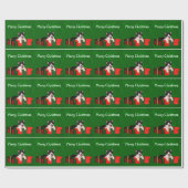 Papier Cadeau Noël de chat de smoking (Plat)