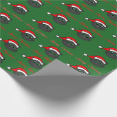 Papier Cadeau Noël de chat noir (Coin)