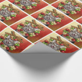 Papier Cadeau Noël de chat tigré (Coin)