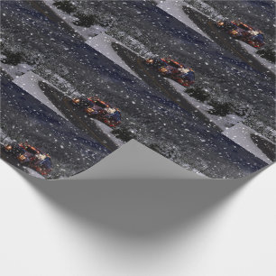 Papier Cadeau Noël de chauffeur de camion