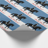 Papier Cadeau Noël de cheval de dressage de Milou (Coin)