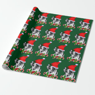 Papier Cadeau Noël de chien de léopard de Catahoula