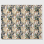 Papier Cadeau Noël de Corgi (Plat)